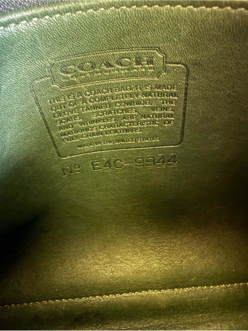 Vintage Coach Taylor Zip Shoulder Bag in Bottle Green - Picture 8 of 8